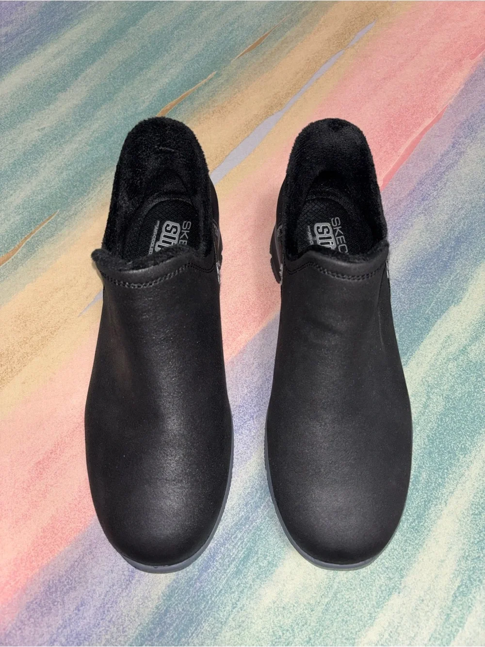 Skechers Slip-ins Relaxed Fit: Easy Going - Modern Hour - Color: Black Size: 9.5